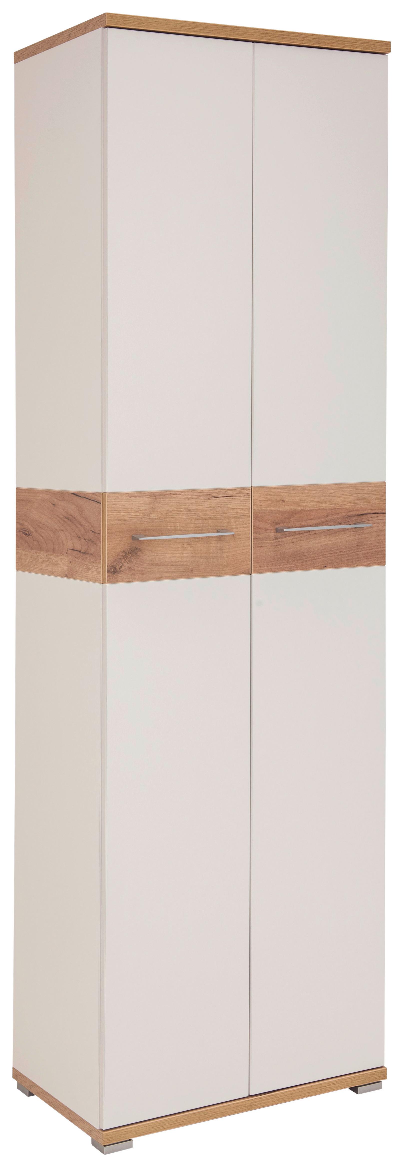 Garderobenschrank Gw-topix Weiß/eiche Dekor B: 59 Cm - Eichefarben/Weiß, MODERN, Holzwerkstoff (59/199/40cm) - Germania