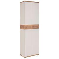 Garderobenschrank Gw-Topix Weiß/Eiche Dekor B: 59 cm - Eichefarben/Weiß, MODERN, Holzwerkstoff (59/199/40cm) - Germania
