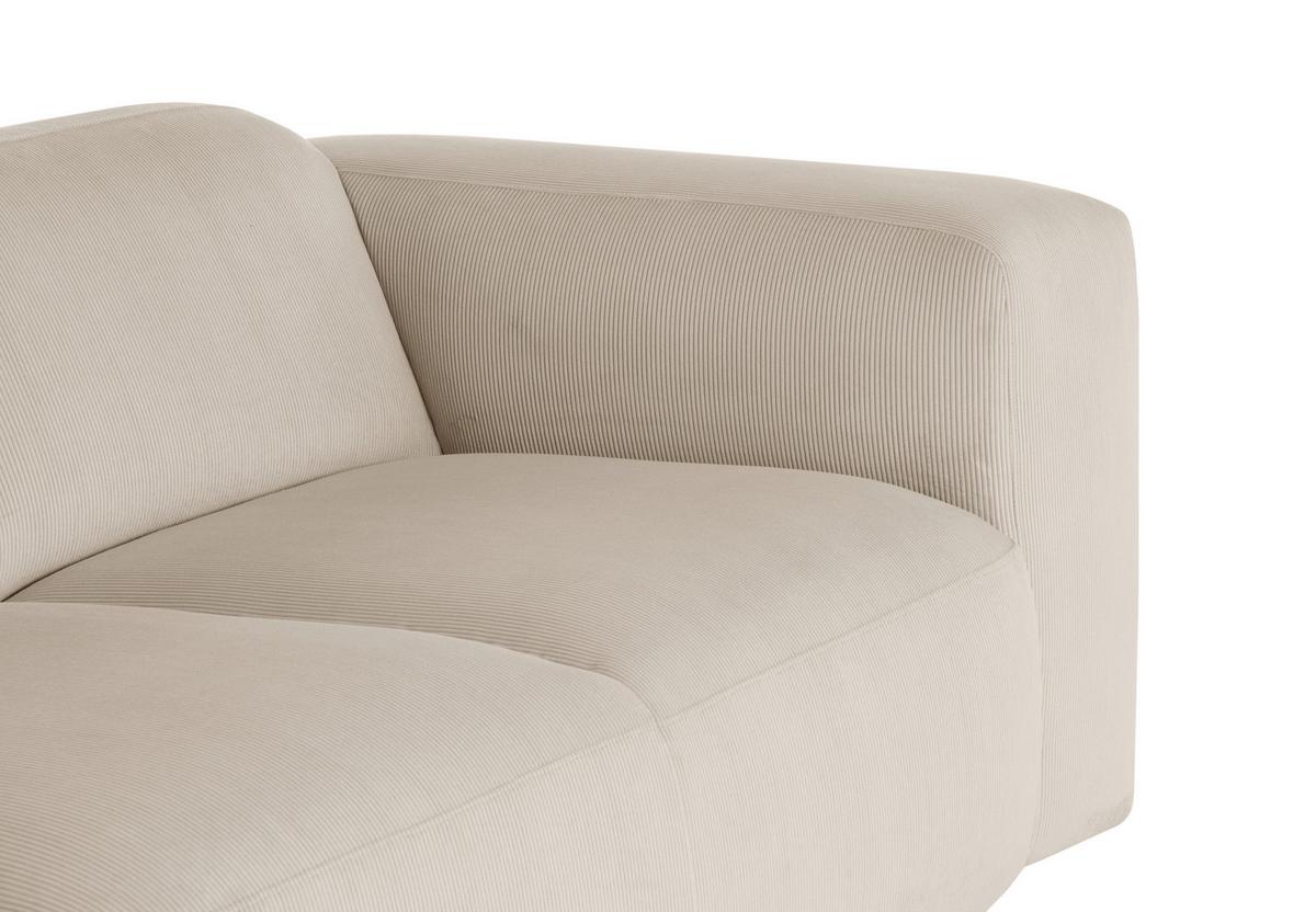 ECKSOFA Hannah Beige S: 200x304cm - Beige/Schwarz, Design, Textil (200/304cm) - MID.YOU