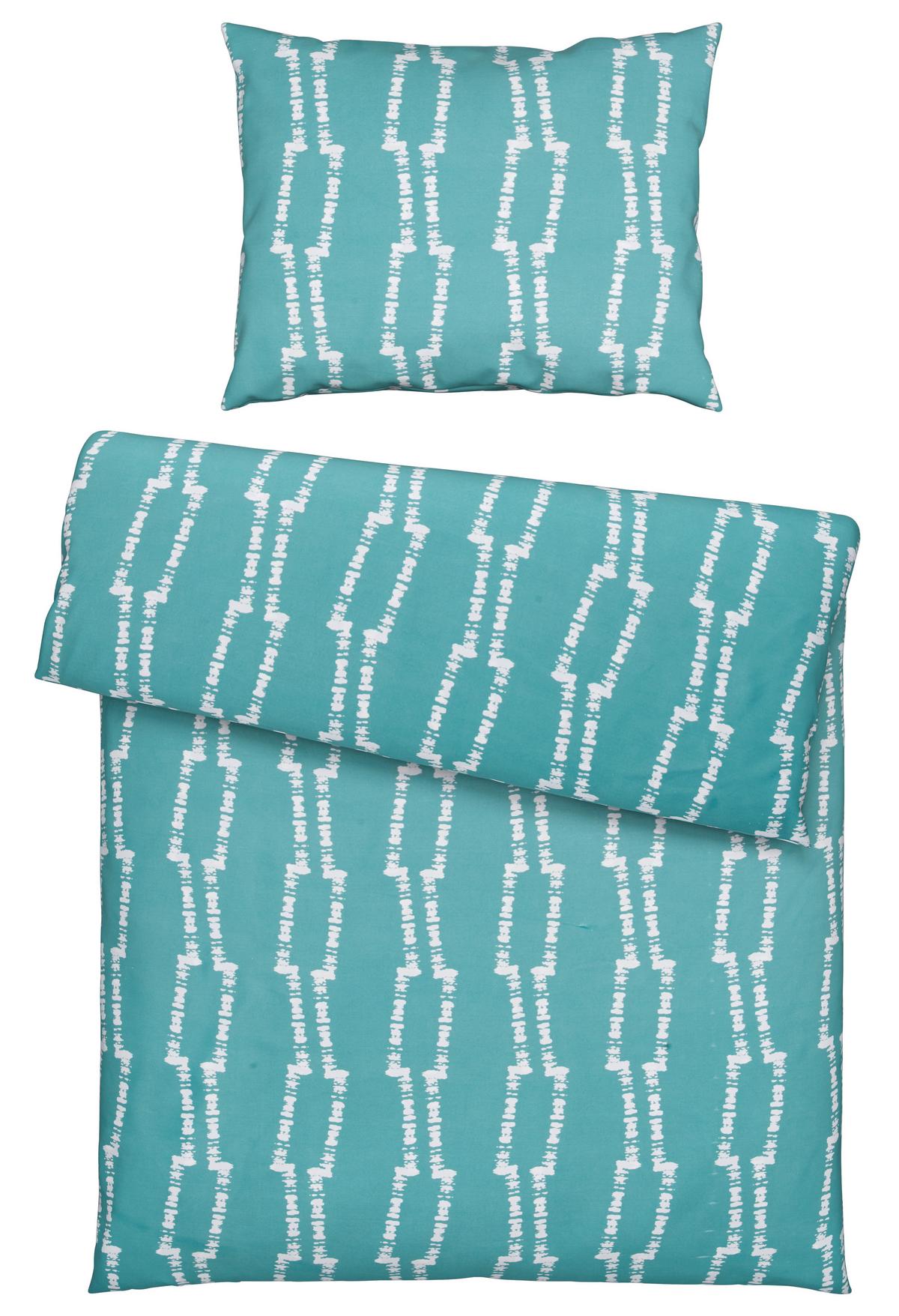 Povlečení Linus, 70/90 140/200cm - tyrkysová, Moderní, textil (140/200cm) - Modern Living