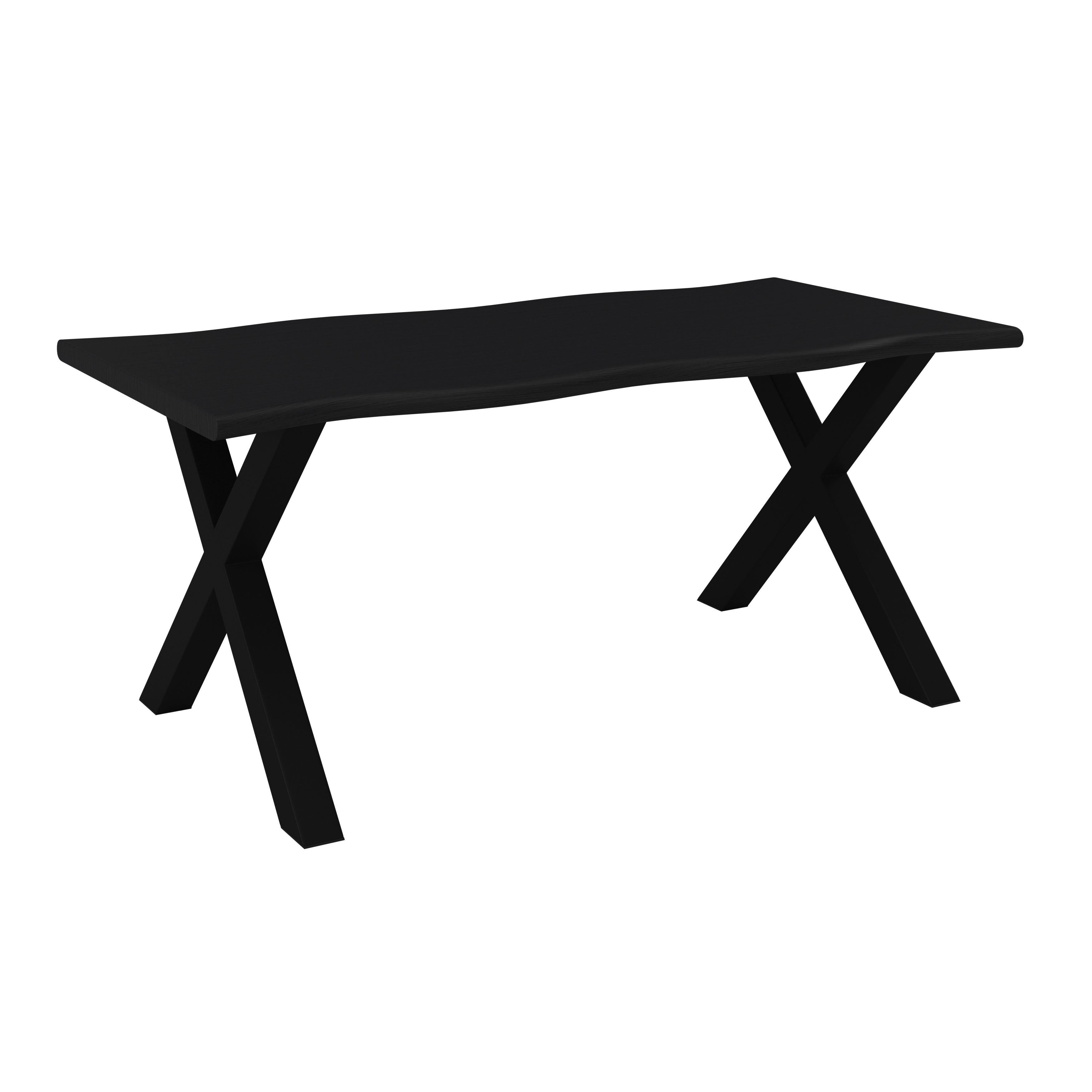JEDÁLENSKÝ STÔL LAUREL - čierna, Modern, kov/kompozitné drevo (180/76/90cm) - Bessagi Home