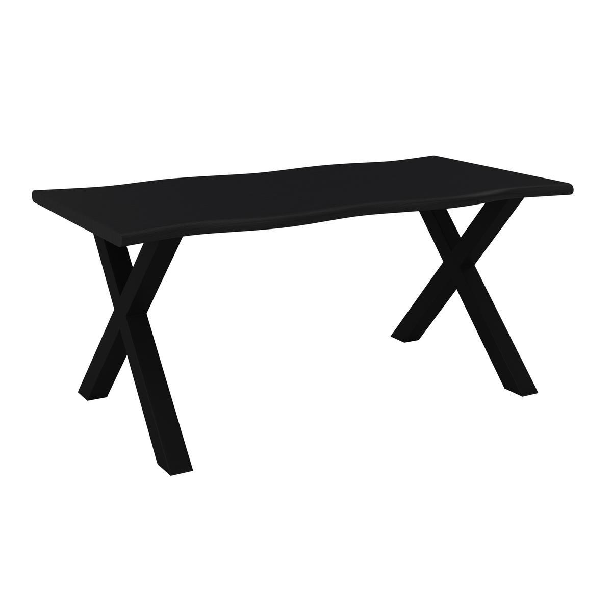 JÍDELNÍ STŮL LAUREL - černá, Moderní, kov/kompozitní dřevo (180/76/90cm) - Bessagi Home