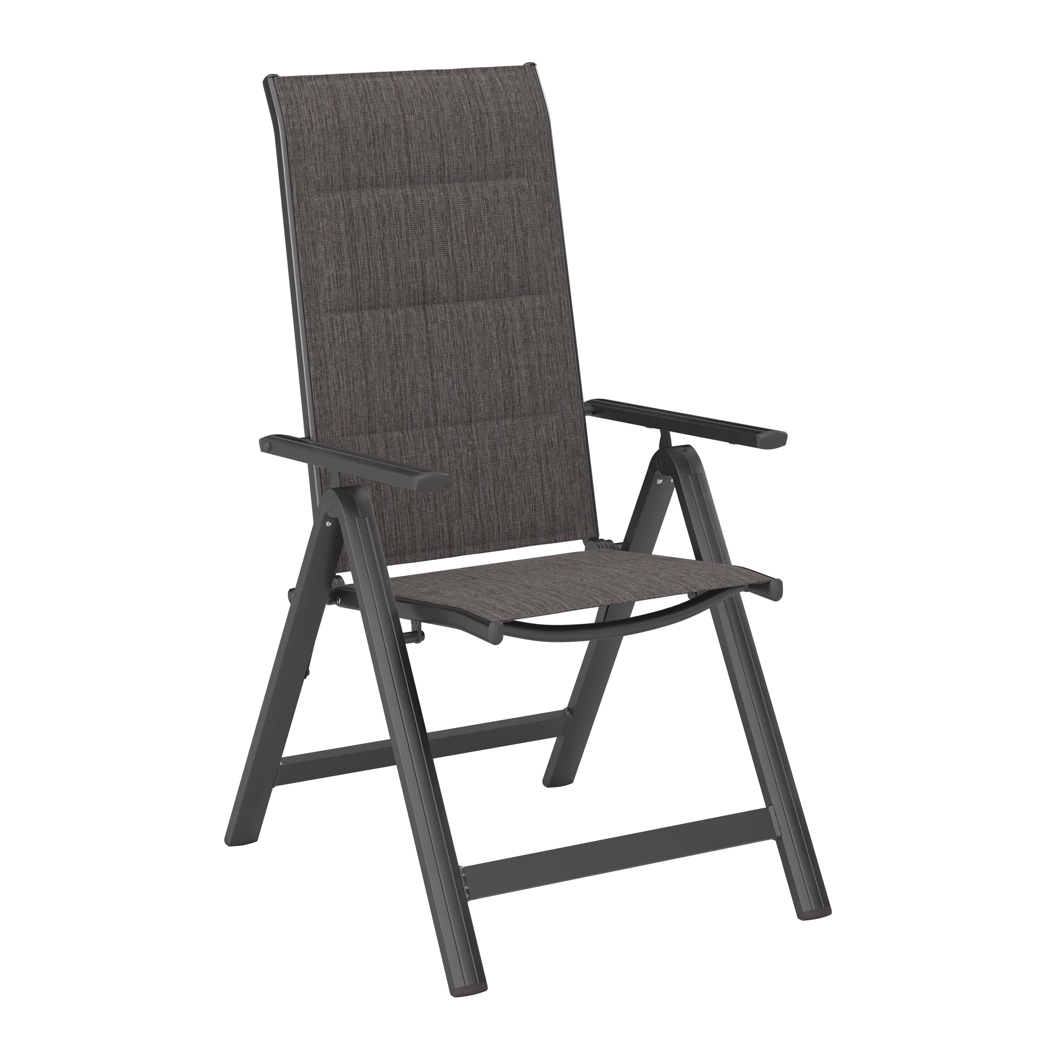 Gartensessel Verena New - Dunkelgrau, MODERN, Textil/Metall (57/108/70cm) - Beldano