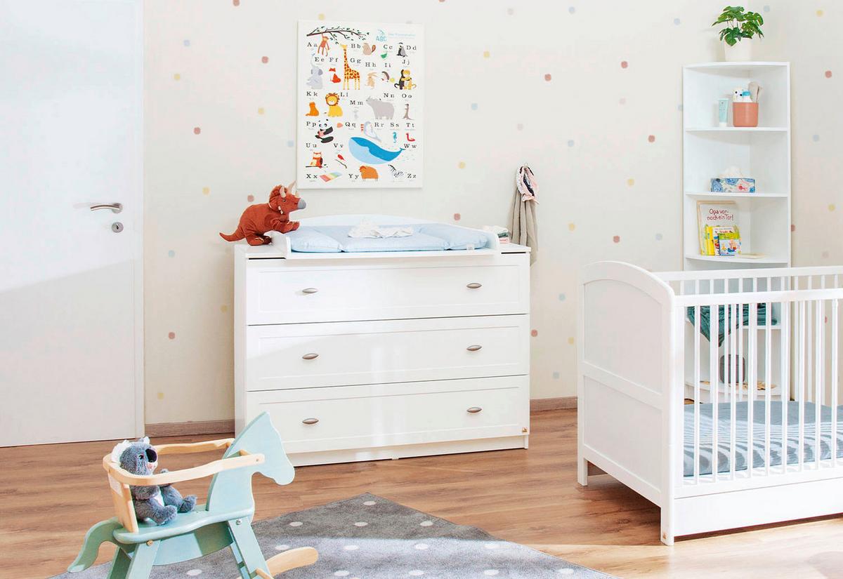 Wickelkommode 130025b Laura - Weiß, Trend, Holzwerkstoff (120/101/80cm) - Pinolino
