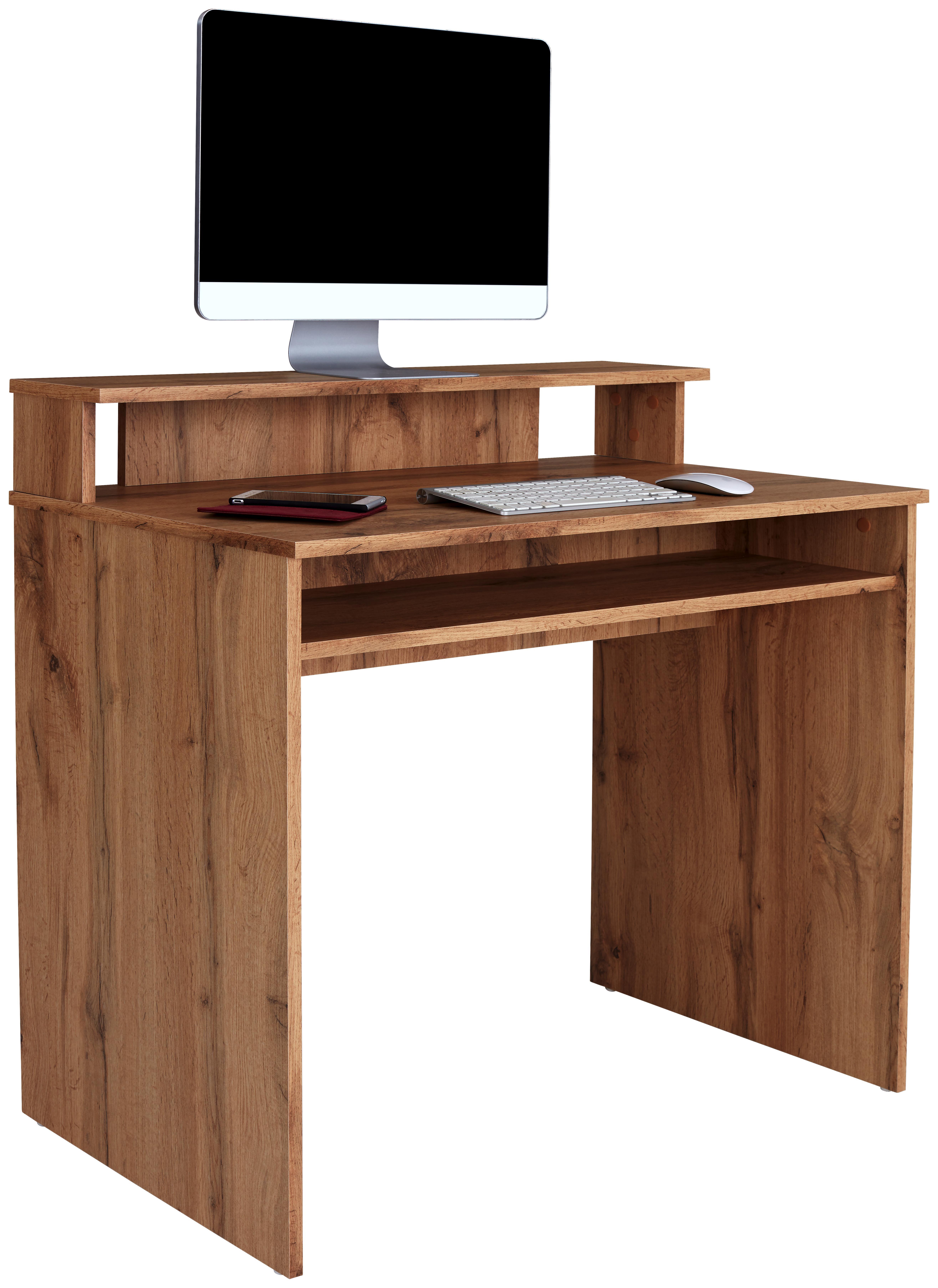 Schreibtisch Zd Pc 16 - Eichefarben, Natur, Holzwerkstoff (91/87,5/50cm)