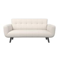 2-Sitzer-Sofa Stockholm Weiß, B: 183 cm - Schwarz/Weiß, MODERN, Holz/Textil (183/82/82cm)