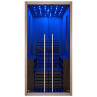 Infrarotkabine 1 Person 100x195x130 cm Carbon - Naturfarben, Basics, Holz (100/195/130cm) - Sanotechnik