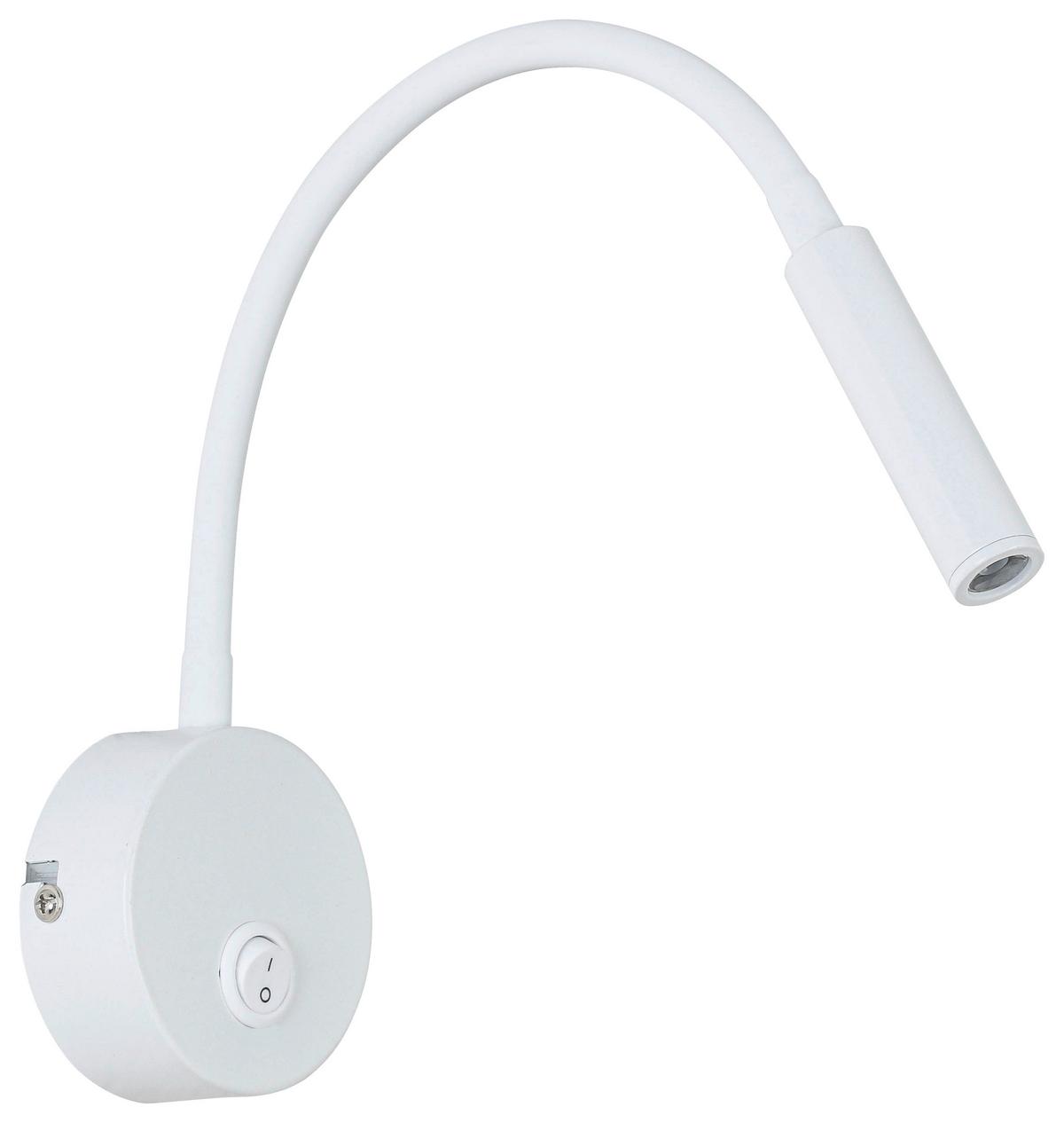 NÁSTENNÉ LED SVIETIDLO HUOIM - biela, Konventionell, kov/plast (3/8/46cm) - Mömax