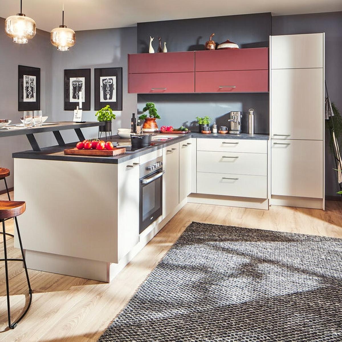 Einbauküchen Pn 210 Frei Planbar Modernes Design - Kaschmir, Holzwerkstoff - Pino