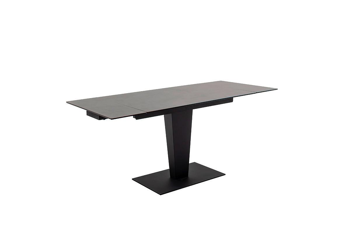 Ausziehtisch Pesaro 120 Az 120-180x76x80cm Anthrazit - Anthrazit/Schwarz, Trend, Keramik/Metall (120-180/76/80cm)
