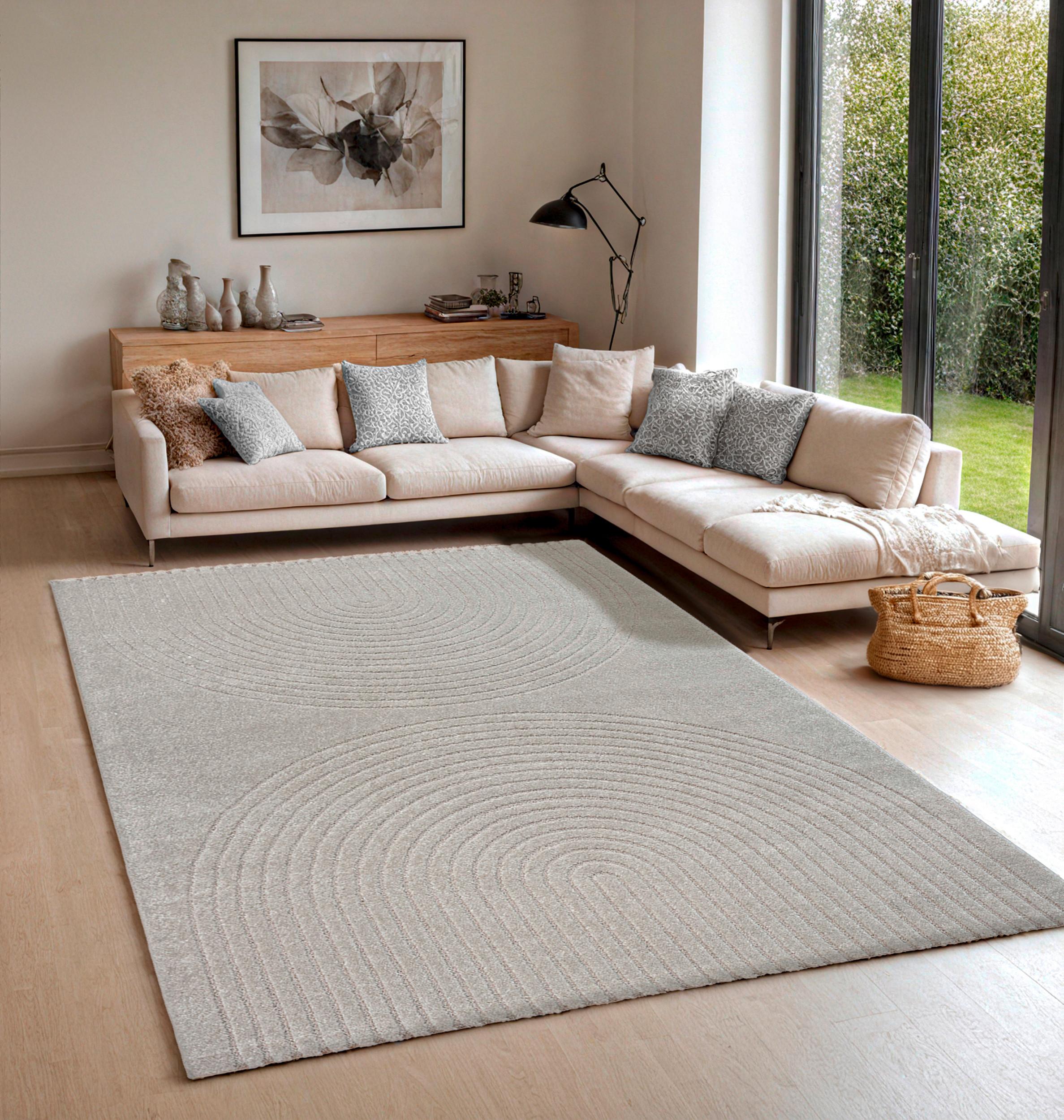 Webteppich Eclipse 2320 195-Grey - Grau, Basics, Textil (120/160cm)