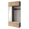 Garderobe Tejo Anthrazit,kastanie B: 115 cm - Kastanieneichefarben/Anthrazit, Design, Holzwerkstoff (115/231,9/37,5cm) - Livetastic