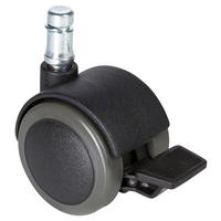 Bürostuhlrollen Rolo Stop Schwarz Ø 5 Cm 5er-Set - Schwarz, Basics, Kunststoff/Metall (5,1/6/5cm) - MID.YOU