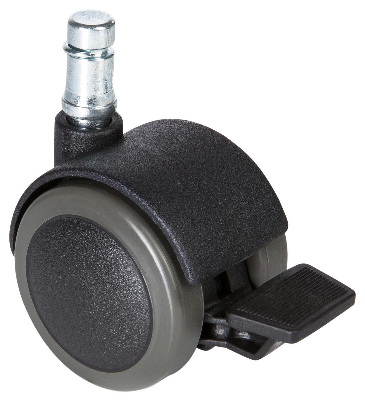 Bürostuhlrollen Rolo Stop Schwarz Ø 5 Cm 5er-Set - Schwarz, Basics, Kunststoff/Metall (5,1/6/5cm) - MID.YOU