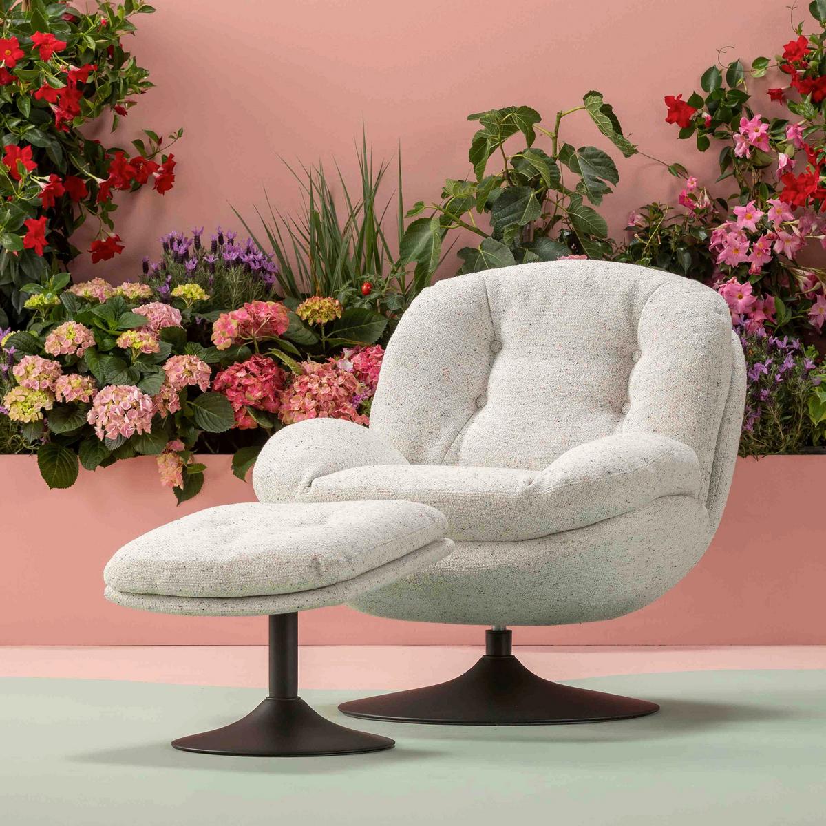 Sesselset Stanford Grau B: 84 Cm - Schwarz/Grau, MODERN, Textil (84/81/84cm) - Kare-Design