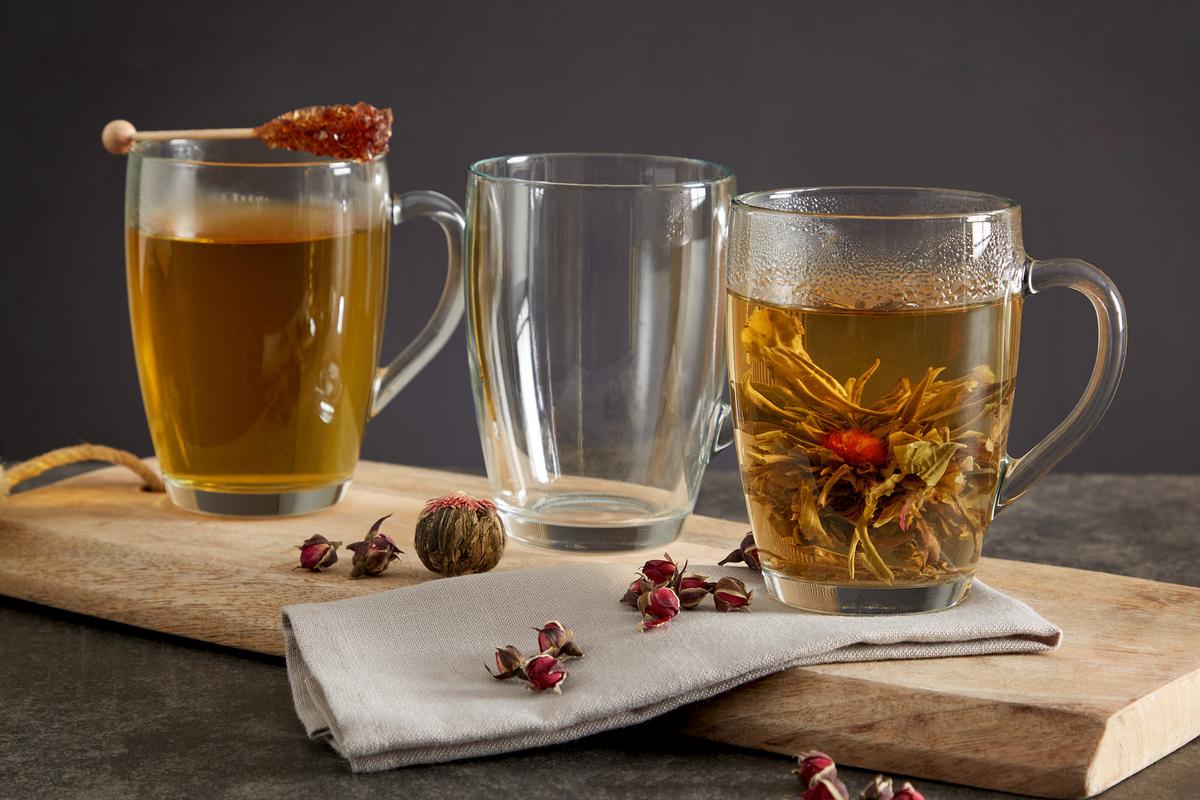 Teeglas mit Henkel Johannes ca. 375 ml - Klar, KONVENTIONELL, Glas (8,2/11cm) - Luca Bessoni