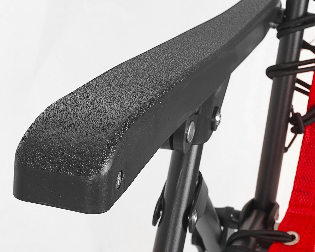 Bäderliege Relax Kunststoff Klappbar - Rot/Schwarz, Basics, Kunststoff (84/109/65cm)