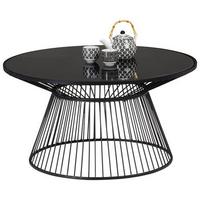 Konferenčný stolík RAVEN - čierna, Modern, kov/sklo (80/42cm) - Mömax