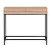 Konsole Celine Naturfarben 90 cm - Eichefarben/Schwarz, Design, Holzwerkstoff (90/35/76cm) - MID.YOU