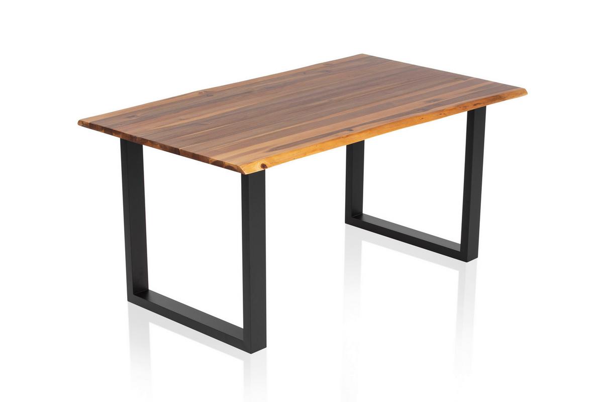 Esstisch Schwarz/cognac B: 160 Cm - Cognac/Schwarz, MODERN, Holz/Metall (160/85/77cm) - Livetastic