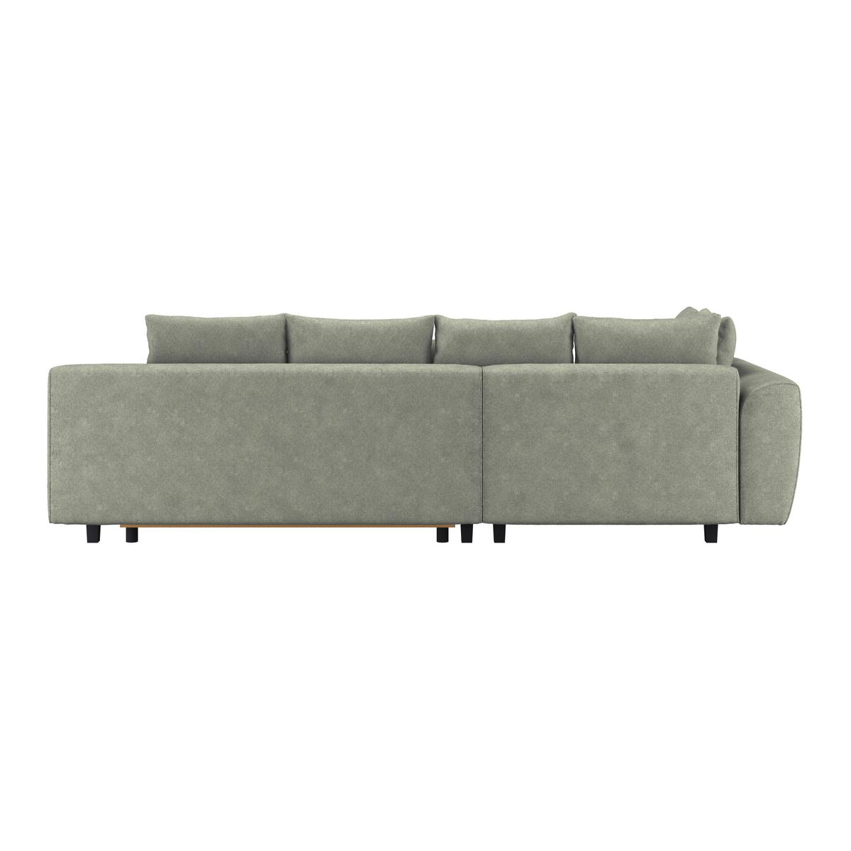 Ecksofa Mendoza - Schwarz/Grün, Design, Textil (197/309cm) - Ondega
