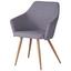 Stuhl Betty Hellgrau - Braun/Grau, MODERN, Textil/Metall (51/86/55cm) - Ombra