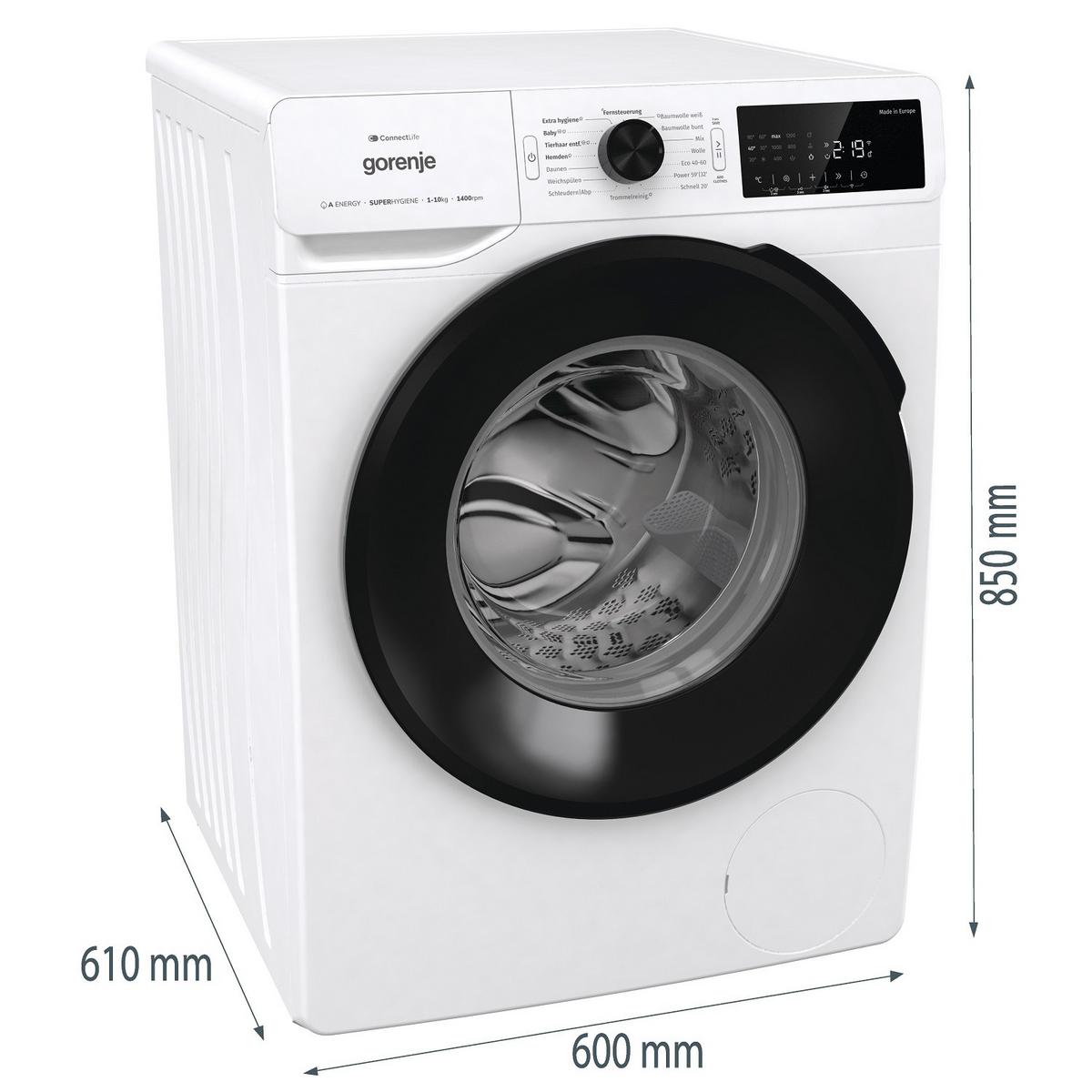 Waschmaschine WGPNEI14A2DTS Füllmenge ca. 10 kg, EEKL: A - Weiß, Basics, Kunststoff/Metall (60/85/61cm) - Gorenje