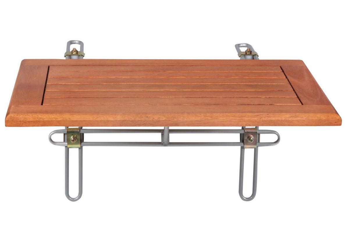 Gartentischgruppe Porto 3--Teilig. aus Holz - Eukalyptusholzfarben, KONVENTIONELL, Holz - Gardenson