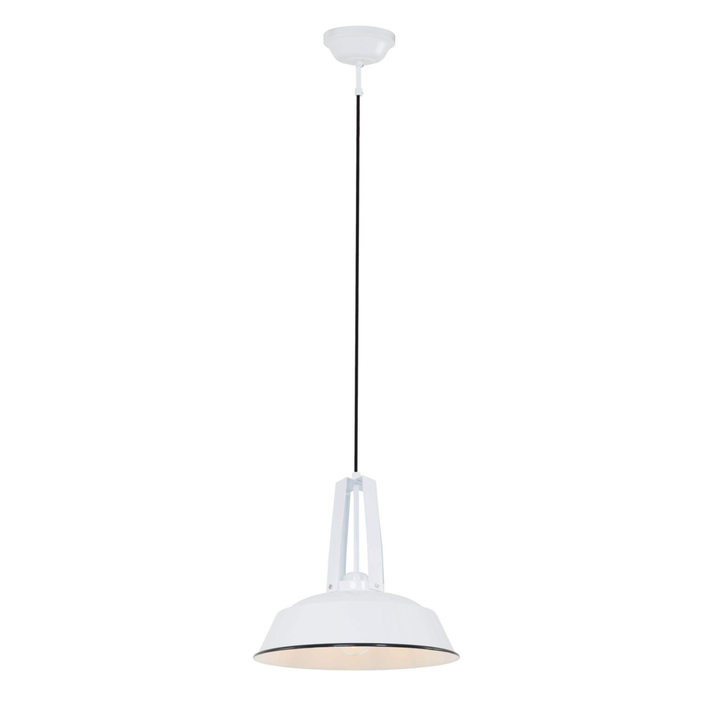 Pendelleuchte Eden - Weiß Hochglanz, Trend, Metall (42/45-200/42cm)
