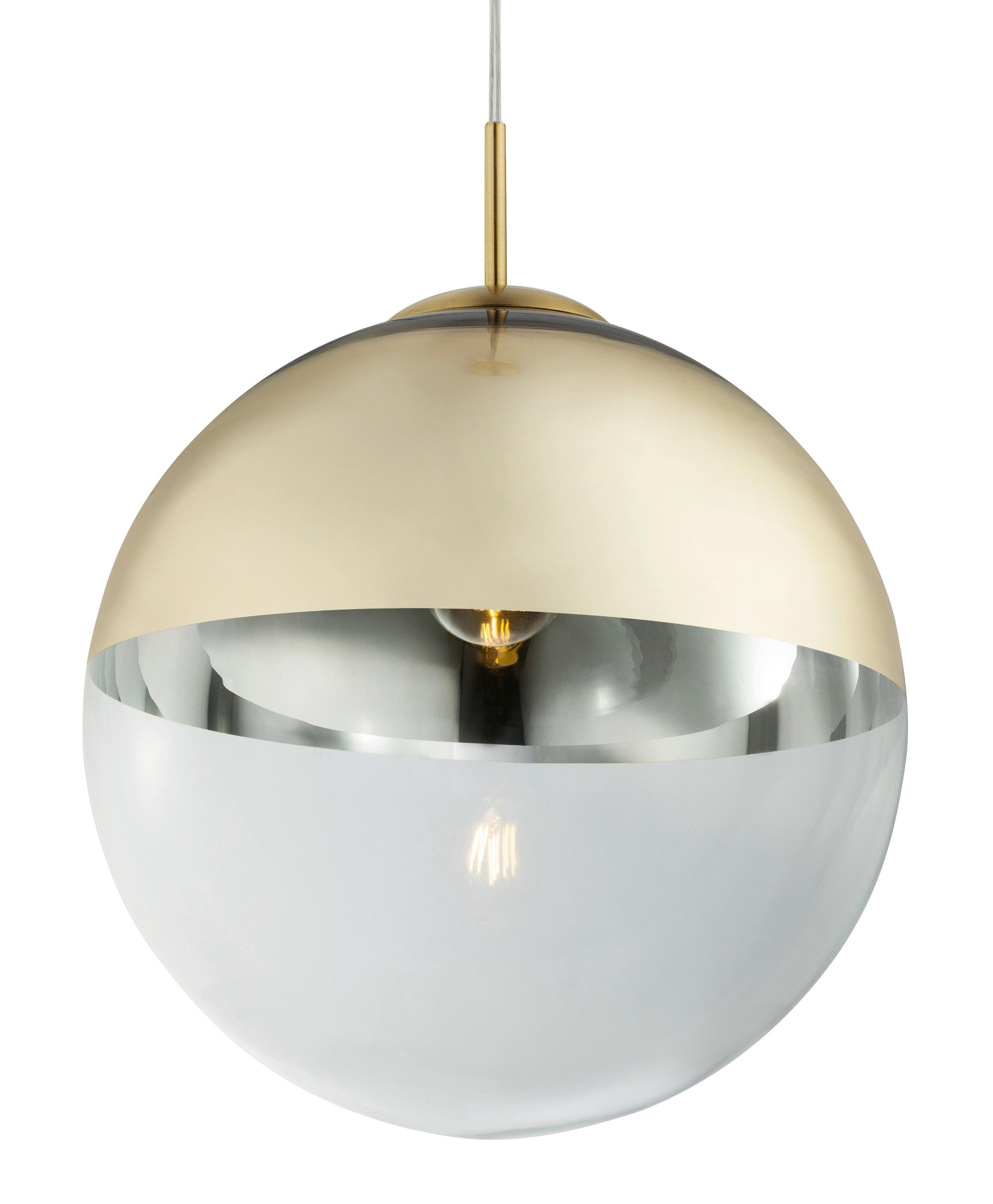 Függőlámpa 15858 - arany/áttetsző, Design, Üveg/fém (33/120cm) - Globo