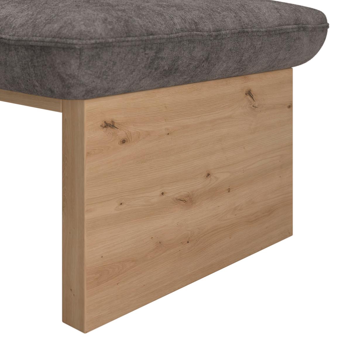 Eckbank Beluna Ii Webstoff Grau, B: 170cm - Eichefarben/Grau, KONVENTIONELL, Holz/Textil (170/232cm) - James Wood