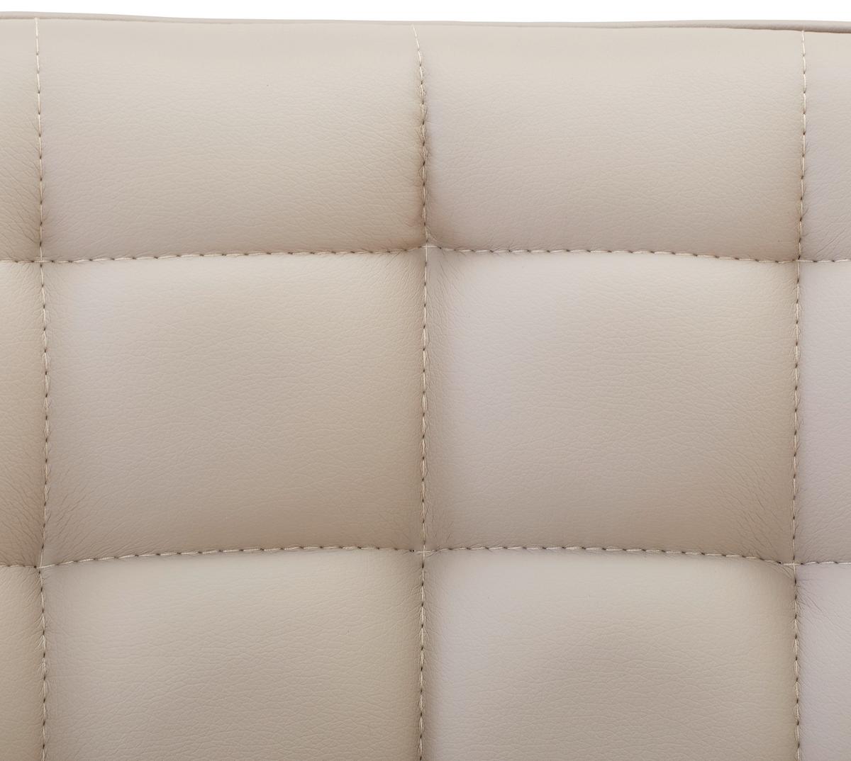 Barhocker Elias Cappuccino höhenverstellbar, B: 42 cm - Schwarz/Cappuccino, MODERN, Textil/Metall (42/109,5/52cm) - Livetastic