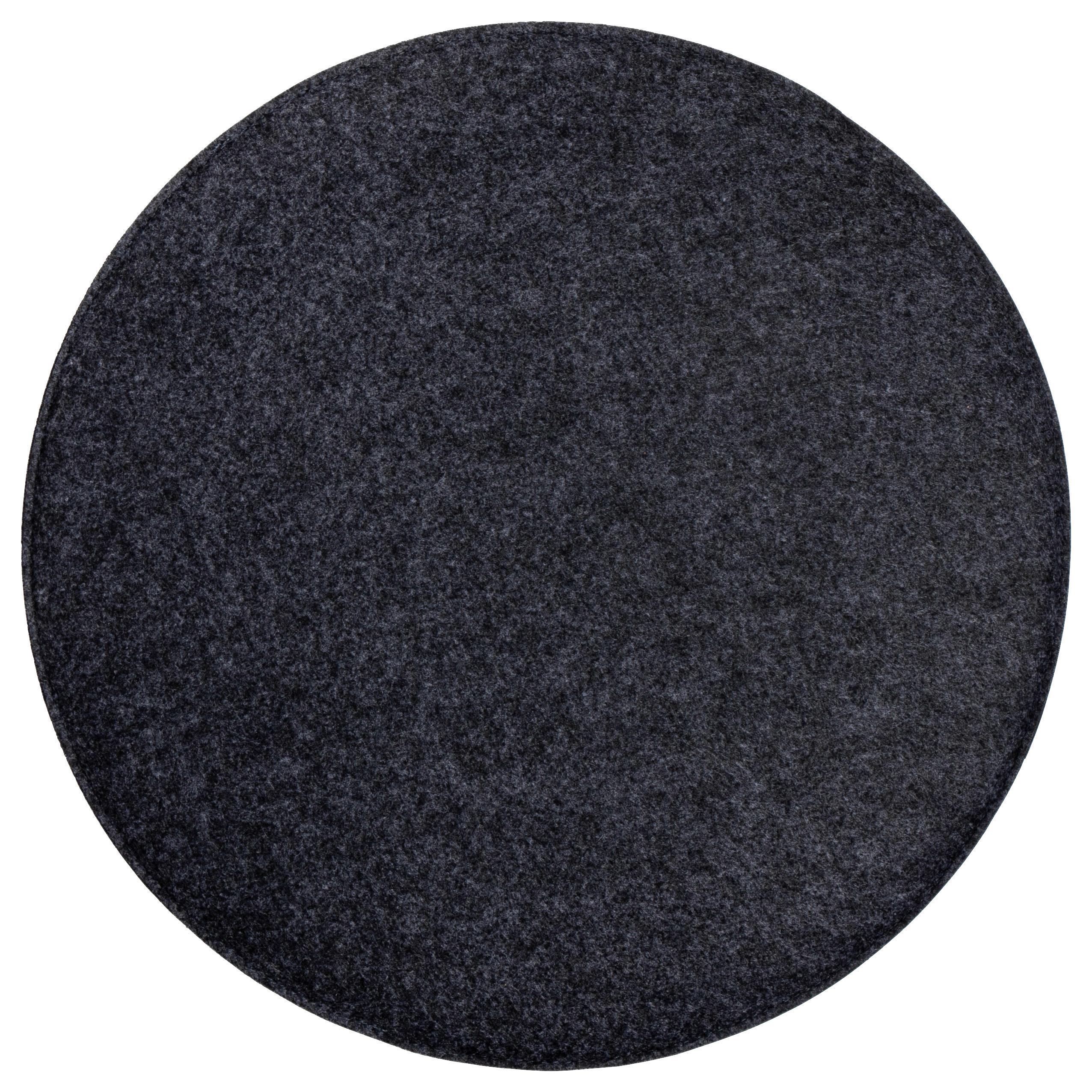 Sitzkissen Fritzi Anthrazit ⌀ 35 Cm Polyester - Anthrazit, MODERN, Textil (35cm) - Luca Bessoni