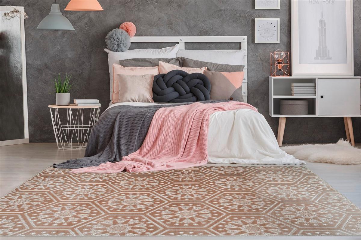 FLACHWEBETEPPICH Taupe, Bunt, - Taupe, KONVENTIONELL, Textil (120/170cm) - Kayoom