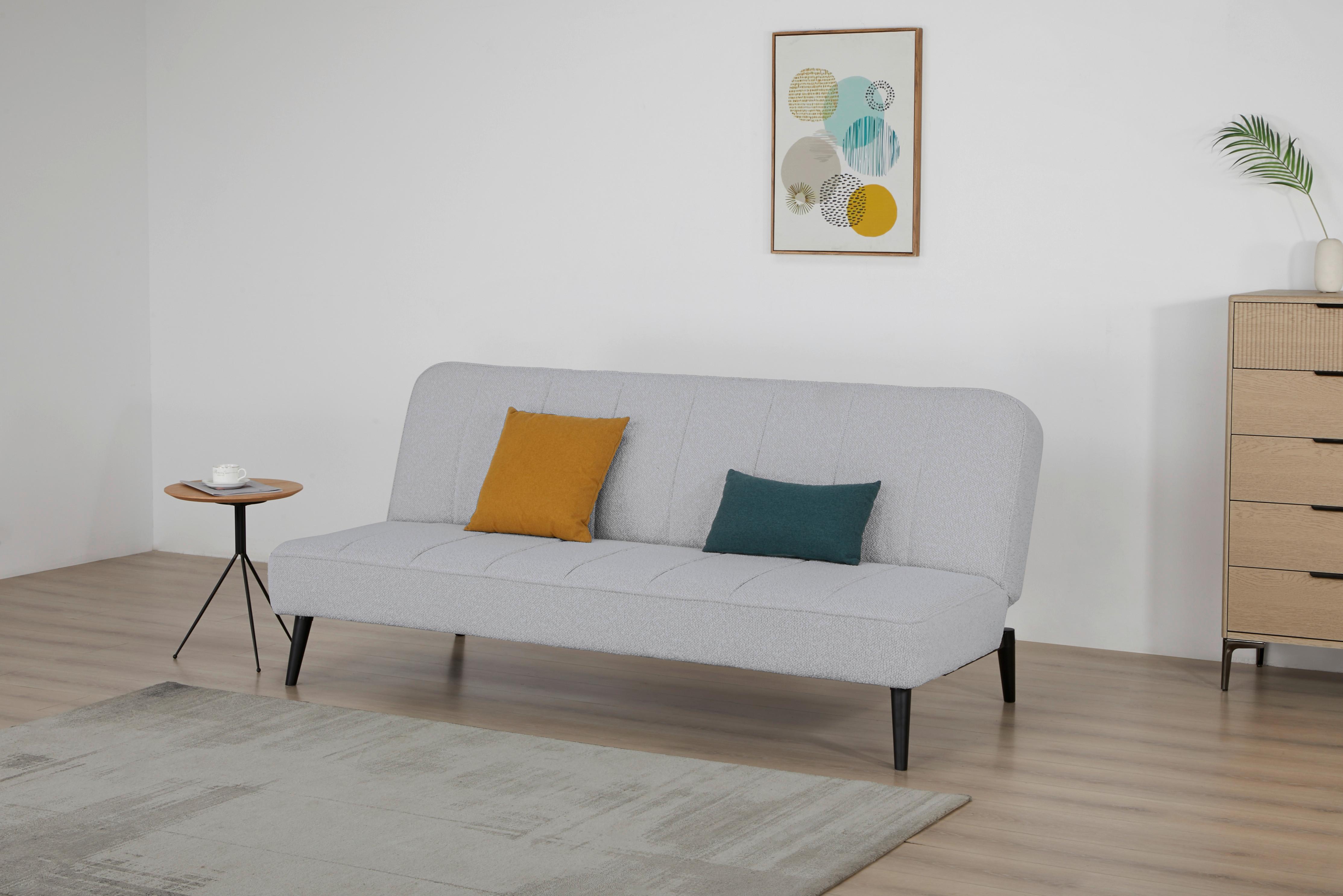 Schlafsofa Lino Grau B: 192 Cm - Schwarz/Grau, Design, Holz/Textil (192/82/90cm) - Livetastic