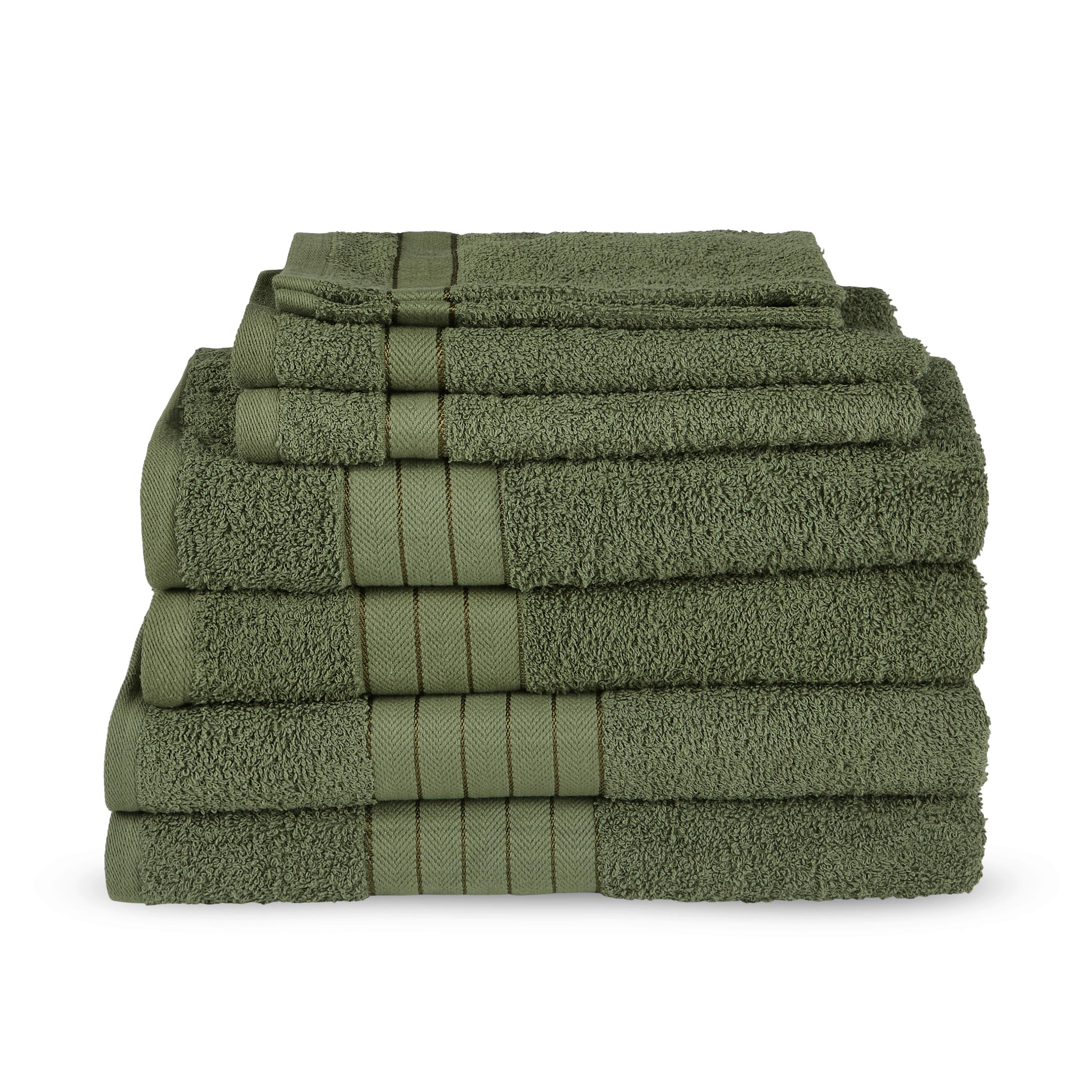 Frottierset Dunkelgrün 8- Teilig - Basics, Textil