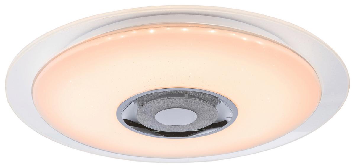 Led-deckenleuchte Ø 47,5 Cm Mit Farbwechsler Und Bluetooth - Opal/Weiß, MODERN, Kunststoff/Metall (47,5/5,7cm)