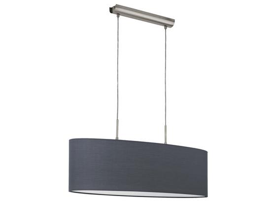Hängeleuchte Pasteri - Grau/Nickelfarben, MODERN, Textil/Metall (75/22/110cm) Hängeleuchte Pasteri - Grau/Nickelfarben, MODERN, Textil/Metall (75/22/110cm)