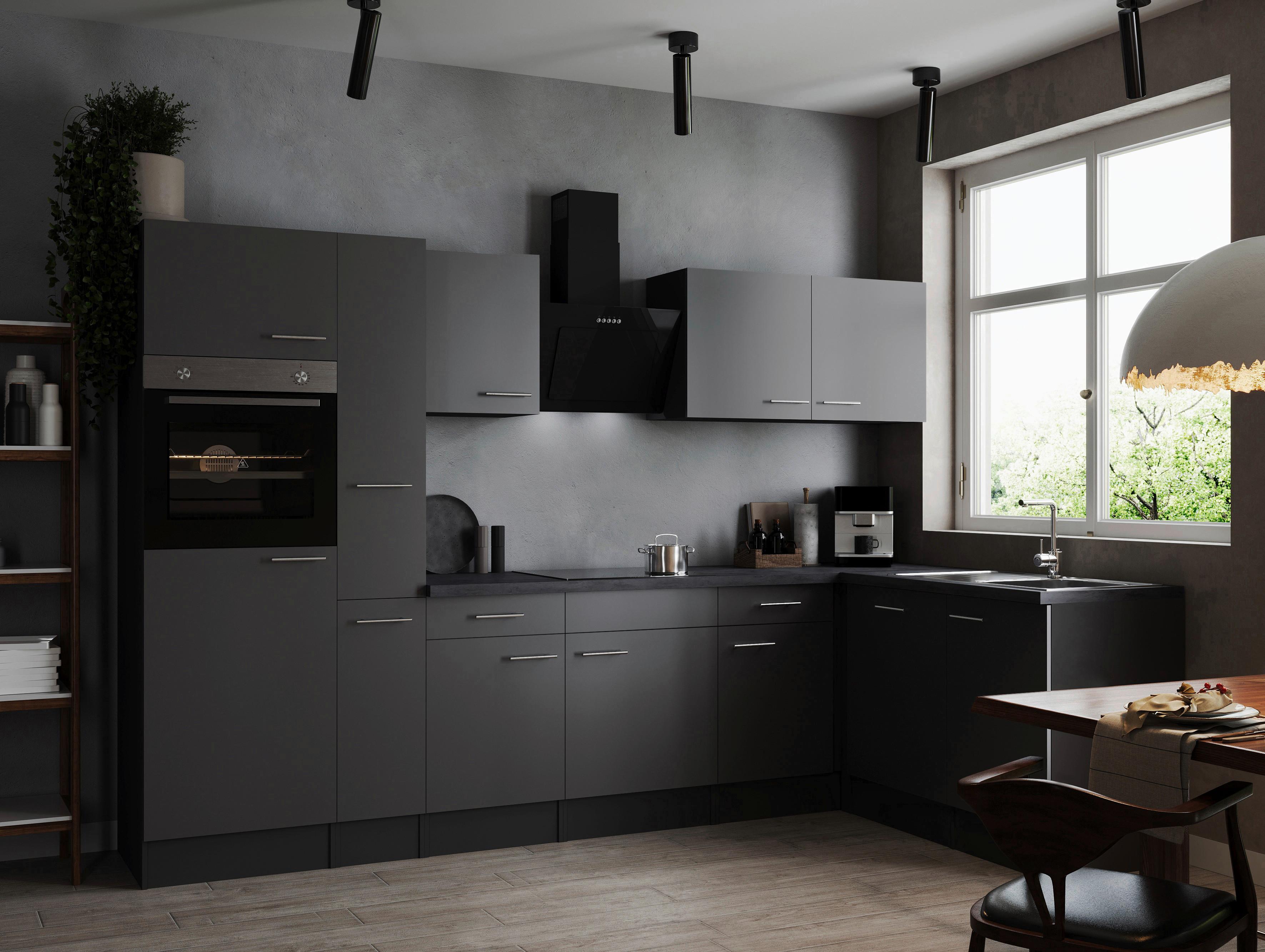 Eckküche Oliver Grau S: 310x172 Cm - Grau, Design, Holzwerkstoff (310/172cm) - Respekta