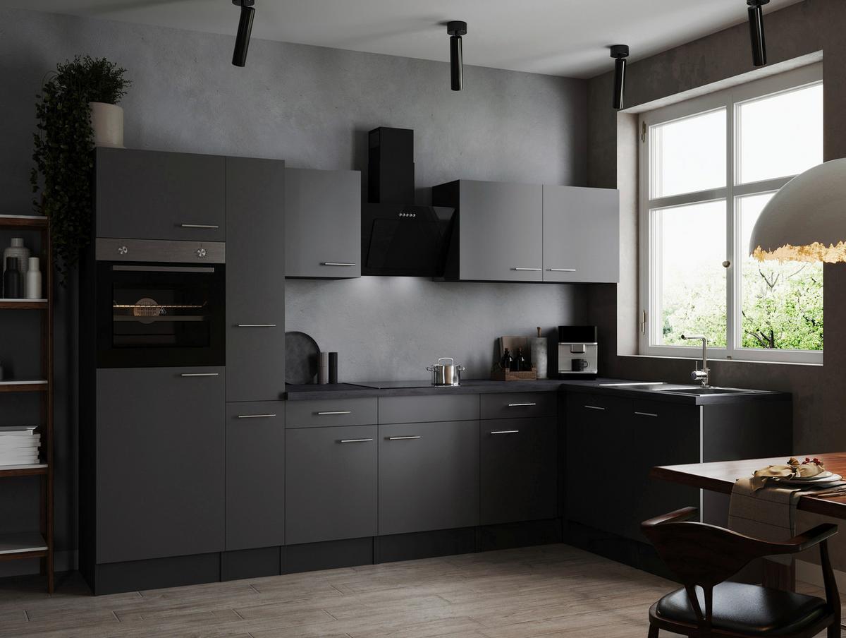 Eckküche Oliver Grau S: 310x172 Cm - Grau, Design, Holzwerkstoff (310/172cm) - Respekta