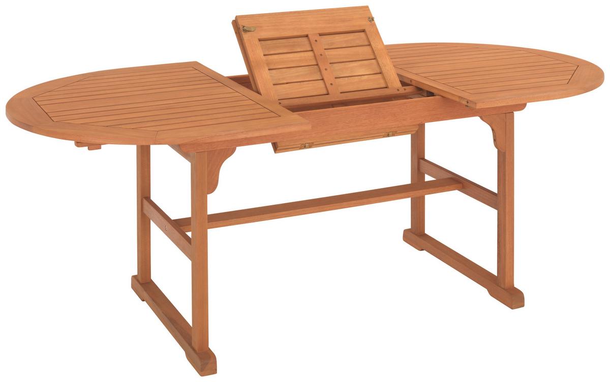 Gartengarnitur Ella 7-Teilig aus Holz Tisch ausziehbar - Braun, MODERN, Holz - Luca Bessoni