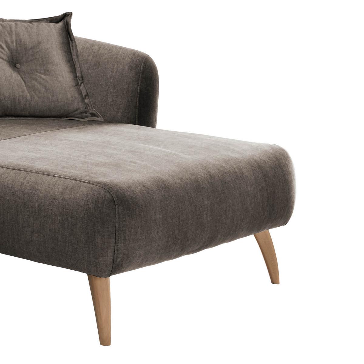 Ecksofa Baggio Braun S: 277/162 cm - Buchefarben/Braun, MODERN, Holz/Textil (277/94/162cm) - Livetastic