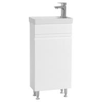 Waschtischkombi Silora M - Silberfarben/Weiß, MODERN, Keramik/Holzwerkstoff (41cm) - MID.YOU