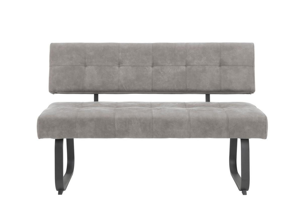 Tischgruppe Luise Ii G - Grau, MODERN, Holzwerkstoff/Textil (120 - 160/76/80cm) - MID.YOU