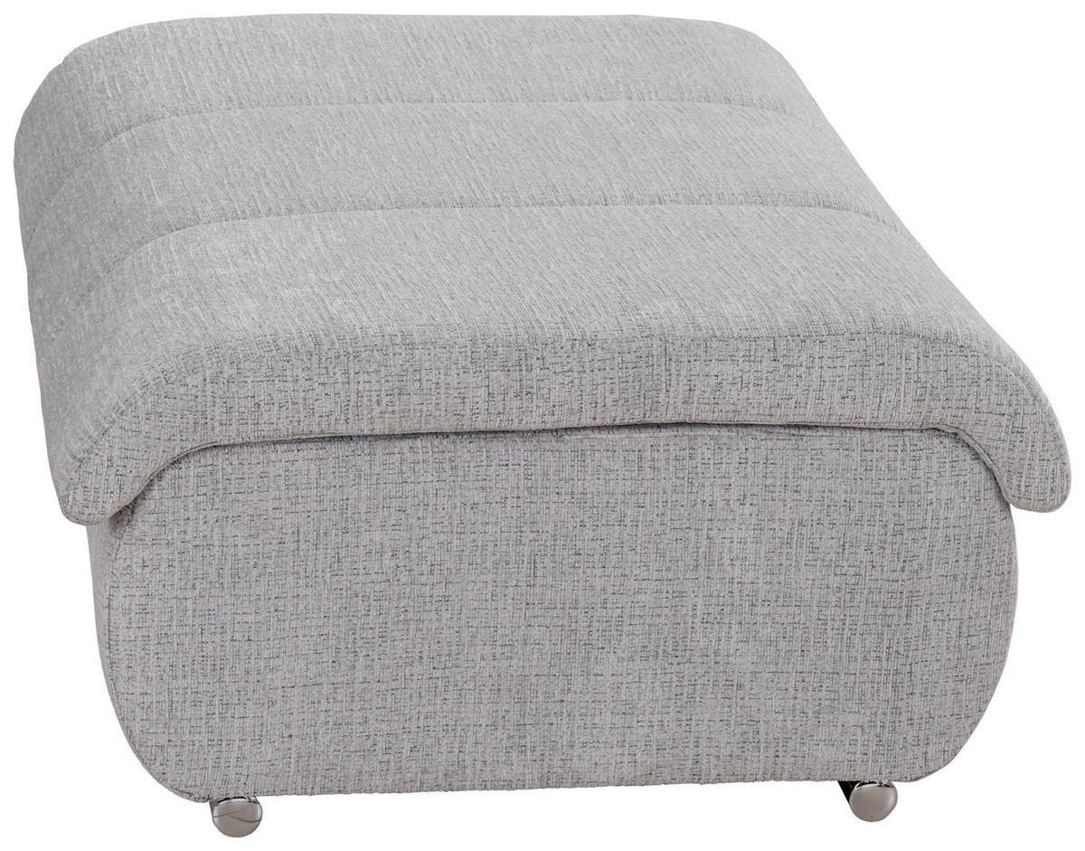 Hocker Multi grau, B: 100cm - Chromfarben/Grau, MODERN, Textil (100/43/80cm) - Luca Bessoni