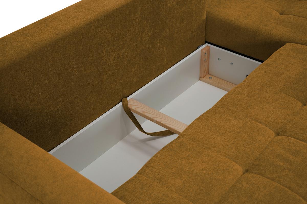 Ecksofa Asti Gelb S: 232x141 cm - Gelb, Design, Textil (232/141cm) - MID.YOU