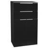 Midischrank Mit Soft-Close Kara B: 61cm, Anthrazit - Anthrazit/Alufarben, MODERN, Glas/Holzwerkstoff (61/106,5/32cm) - MID.YOU