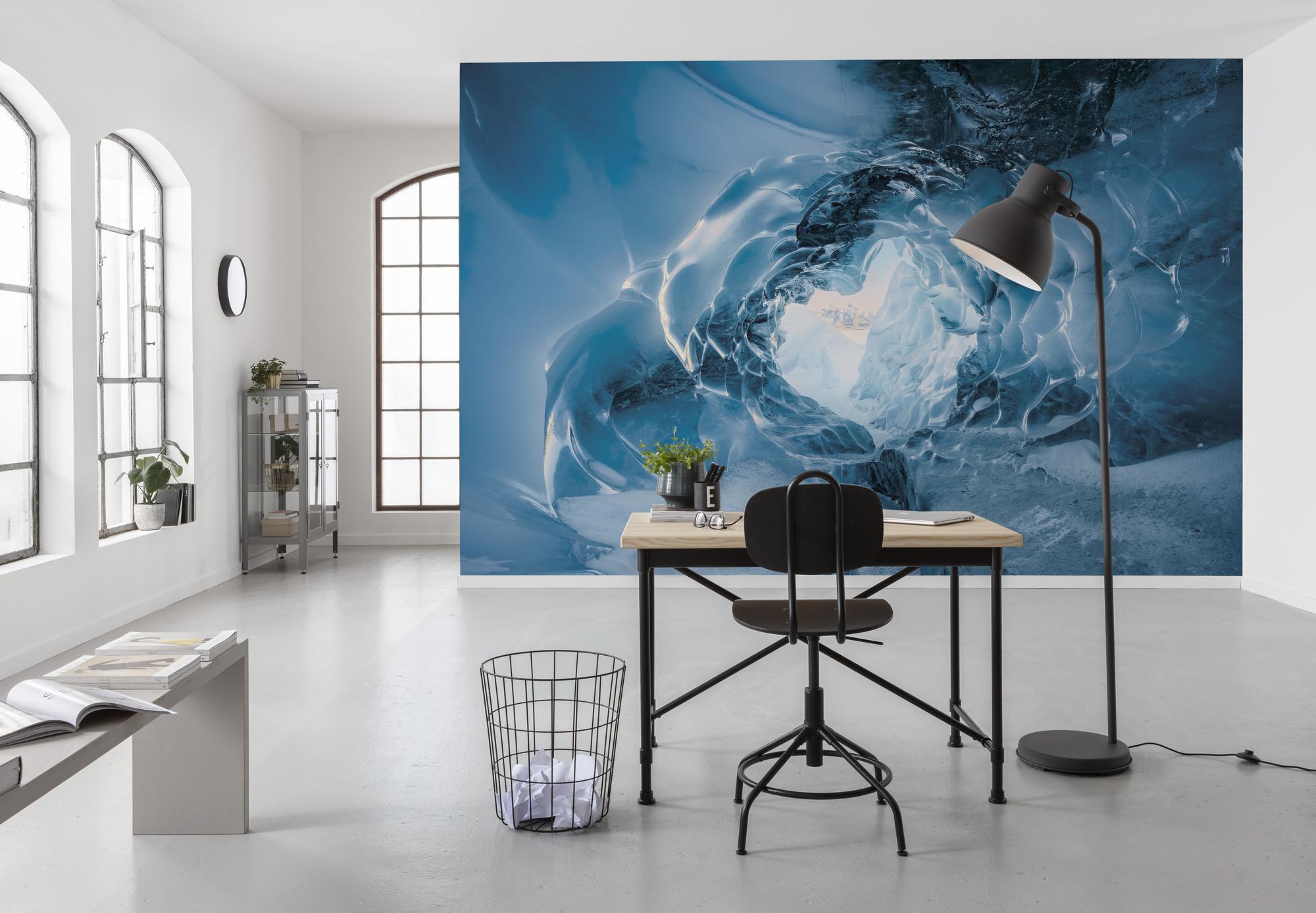 Fototapete The Eye Of The Glacier - Blau, Trend, Textil (450/280cm)