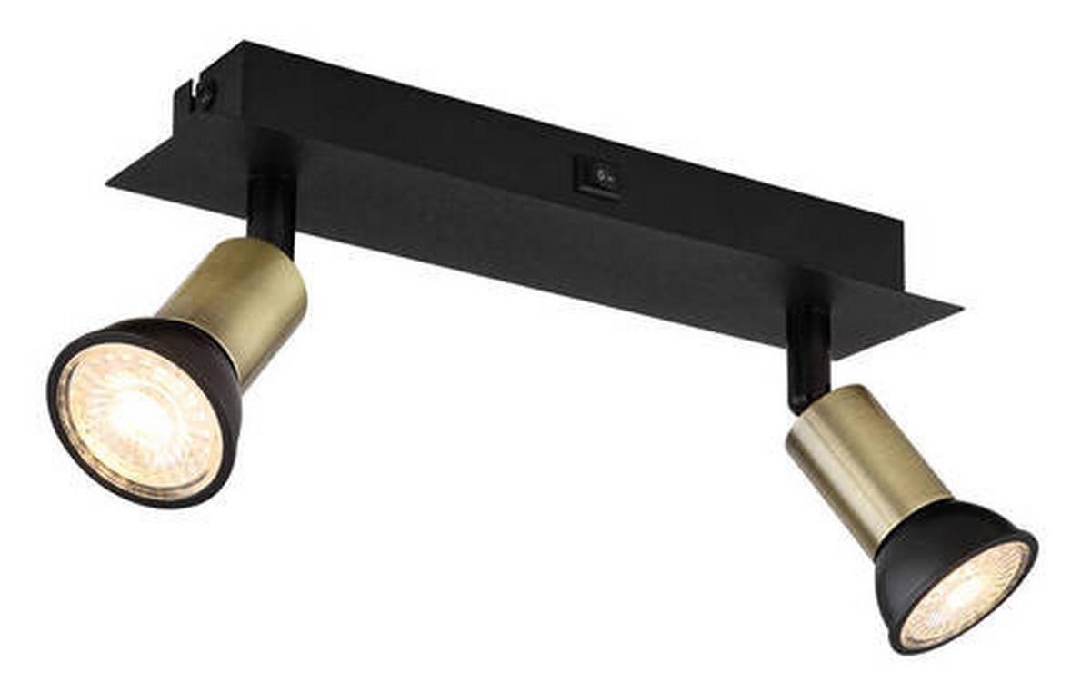 Strahler 57998-2b - Goldfarben/Schwarz, Design, Metall (25/6/9cm) - Globo