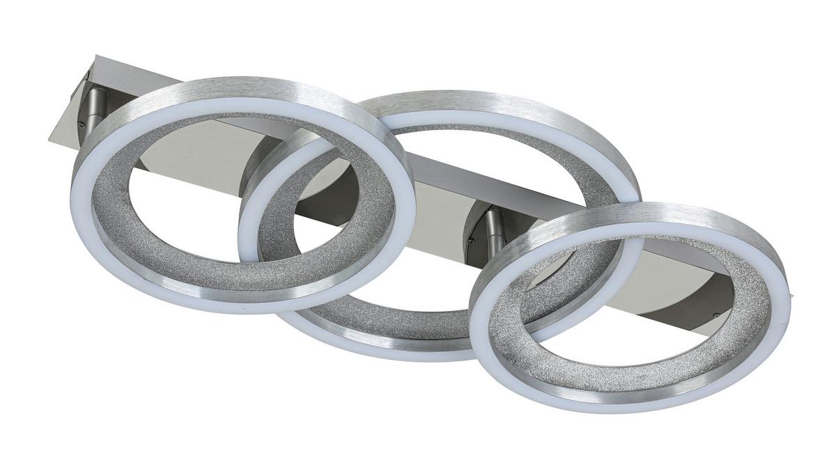 LED-DECKENLEUCHTE CILIA - Chromfarben/Silberfarben, Basics, Kunststoff/Metall (58,5/30,4/8cm) - Luca Bessoni